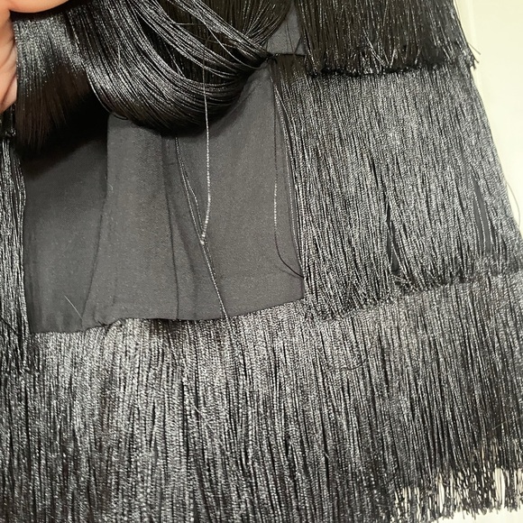 NWT DO+BE Black Fringe Mini Skirt - Picture 4 of 11